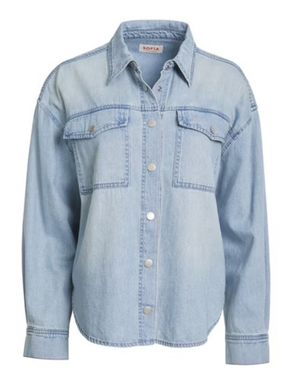 SOFIA Women's Light Wash Denim Jean Jacket
